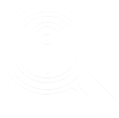White Search Location Icon
